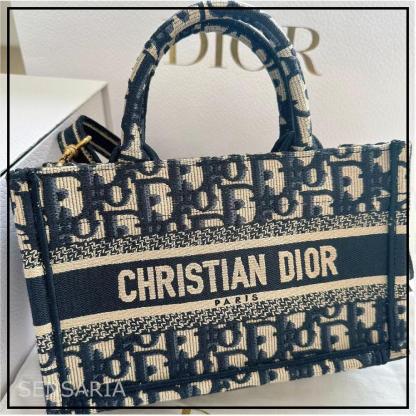【定番】DIOR BOOK TOTE バッグ ミニ ストラップ付き